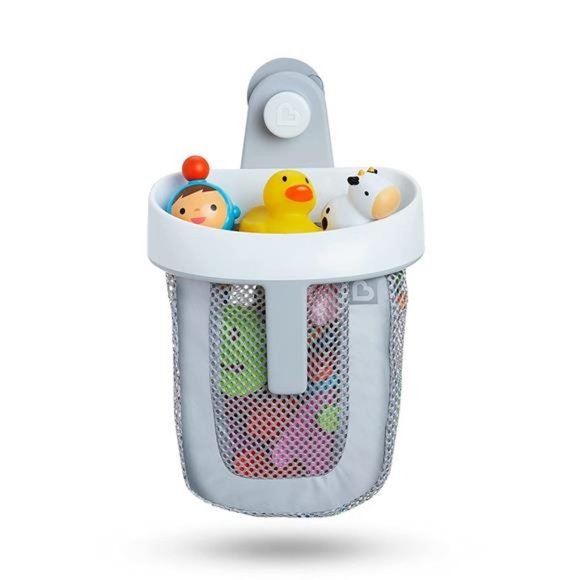 Hanging Bath Toy Storage with Quick Drying Mesh, Grey - Picture 1 of 7